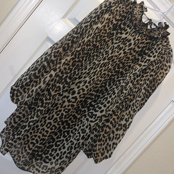 COPY - GANNI Animal Print Georgette Dress. Sz L - Picture 8 of 8